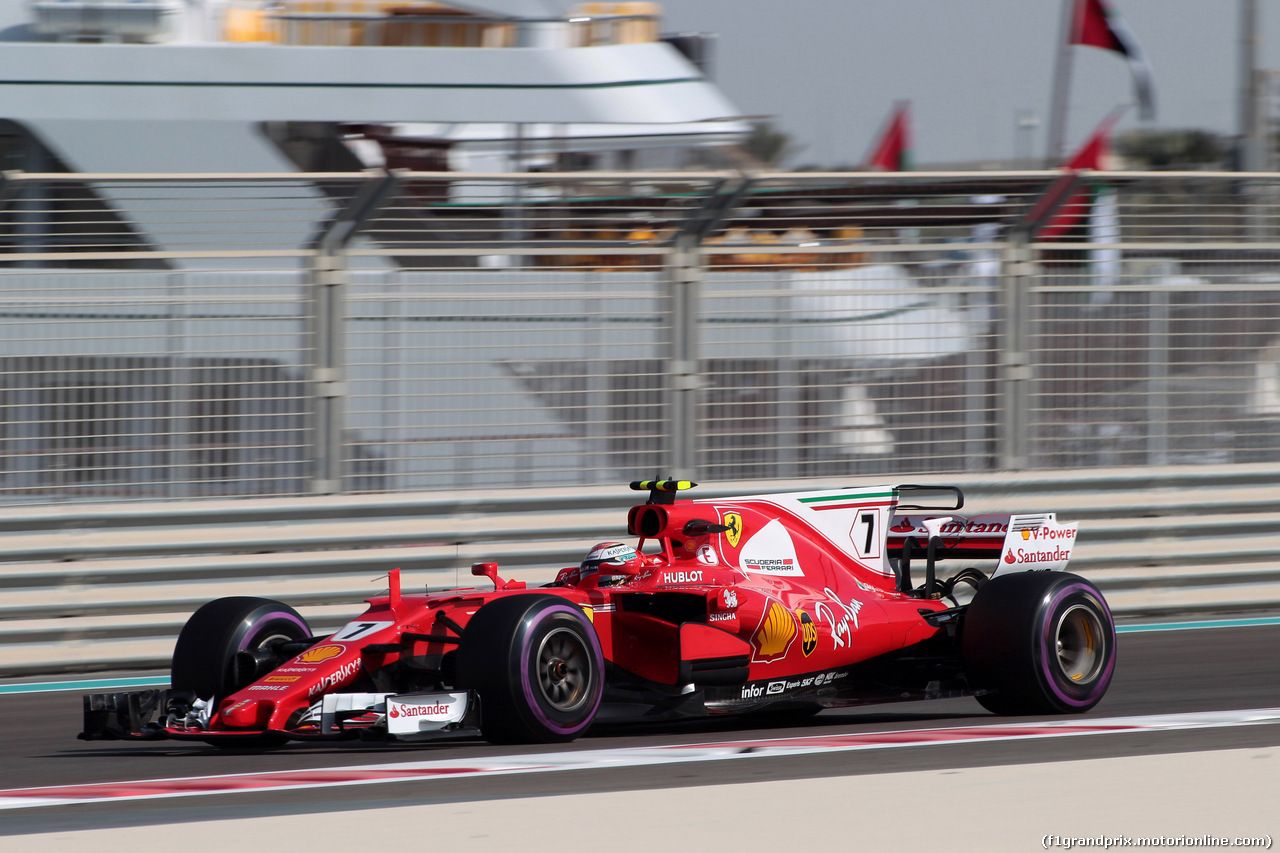 GP ABU DHABI, 24.11.2017 - Prove Libere 1, Kimi Raikkonen (FIN) Ferrari SF70H
