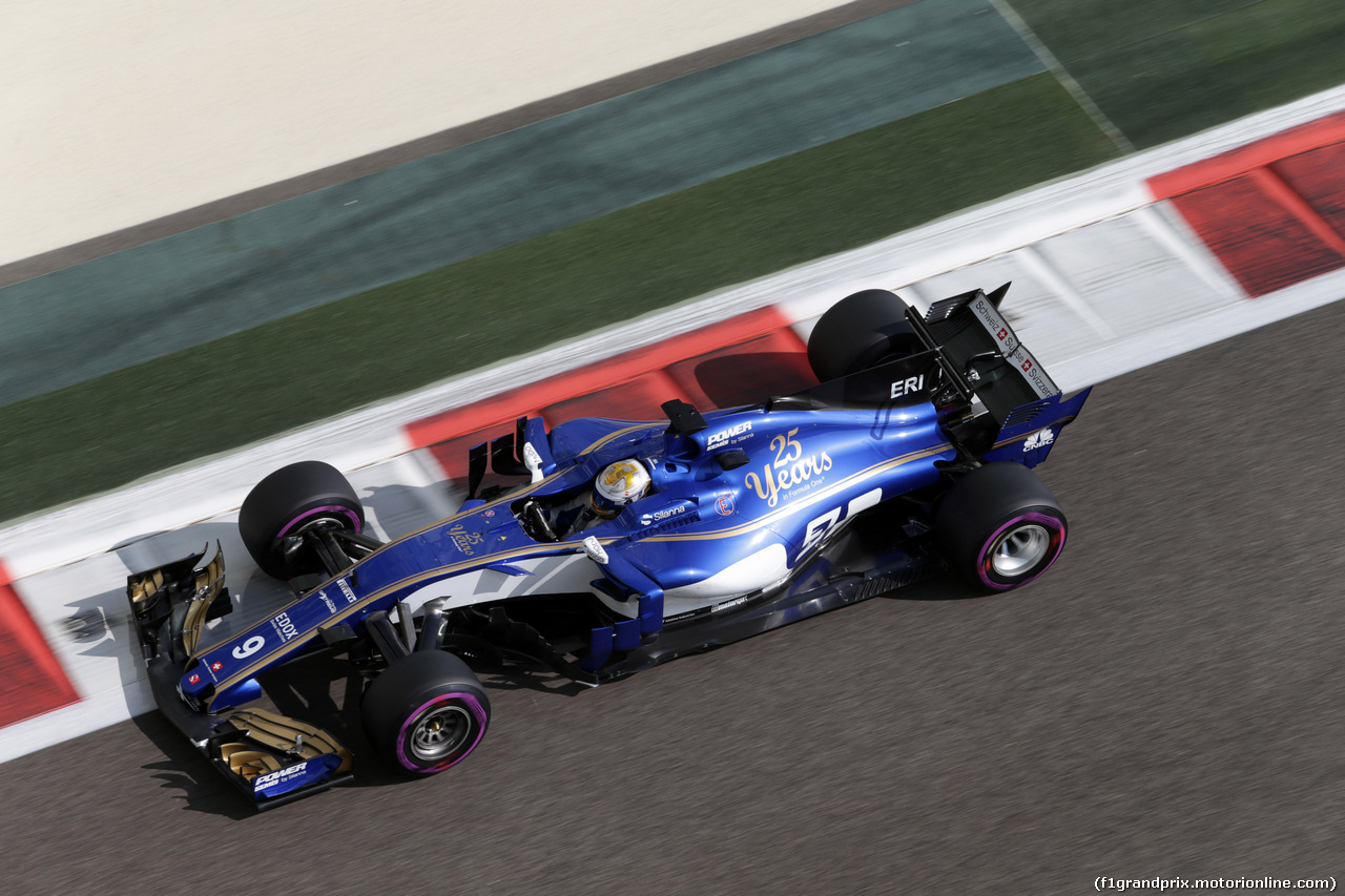 GP ABU DHABI, 24.11.2017 - Prove Libere 1, Marcus Ericsson (SUE) Sauber C36