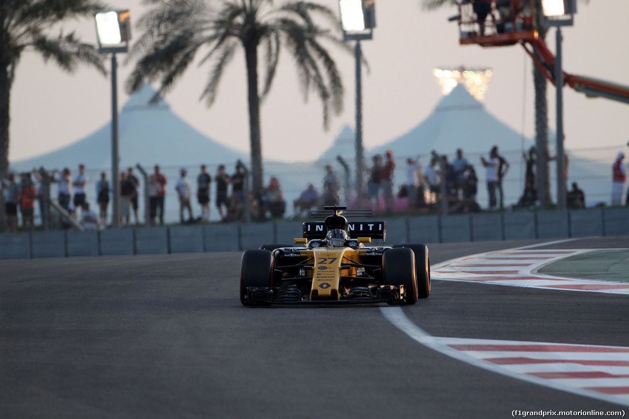 GP ABU DHABI, 24.11.2017 - Prove Libere 2, Nico Hulkenberg (GER) Renault Sport F1 Team RS17