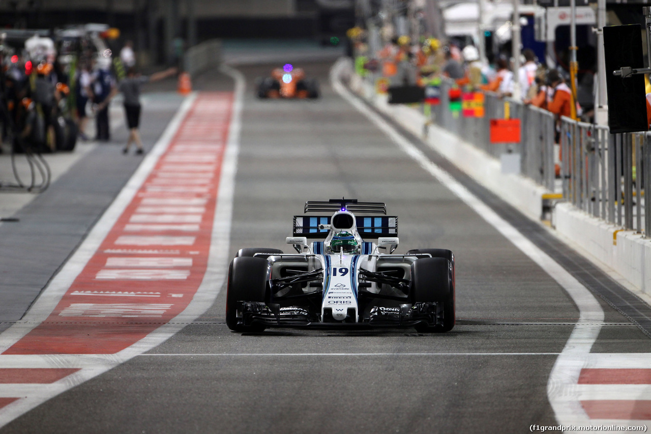 GP ABU DHABI, 24.11.2017 - Prove Libere 2, Felipe Massa (BRA) Williams FW40