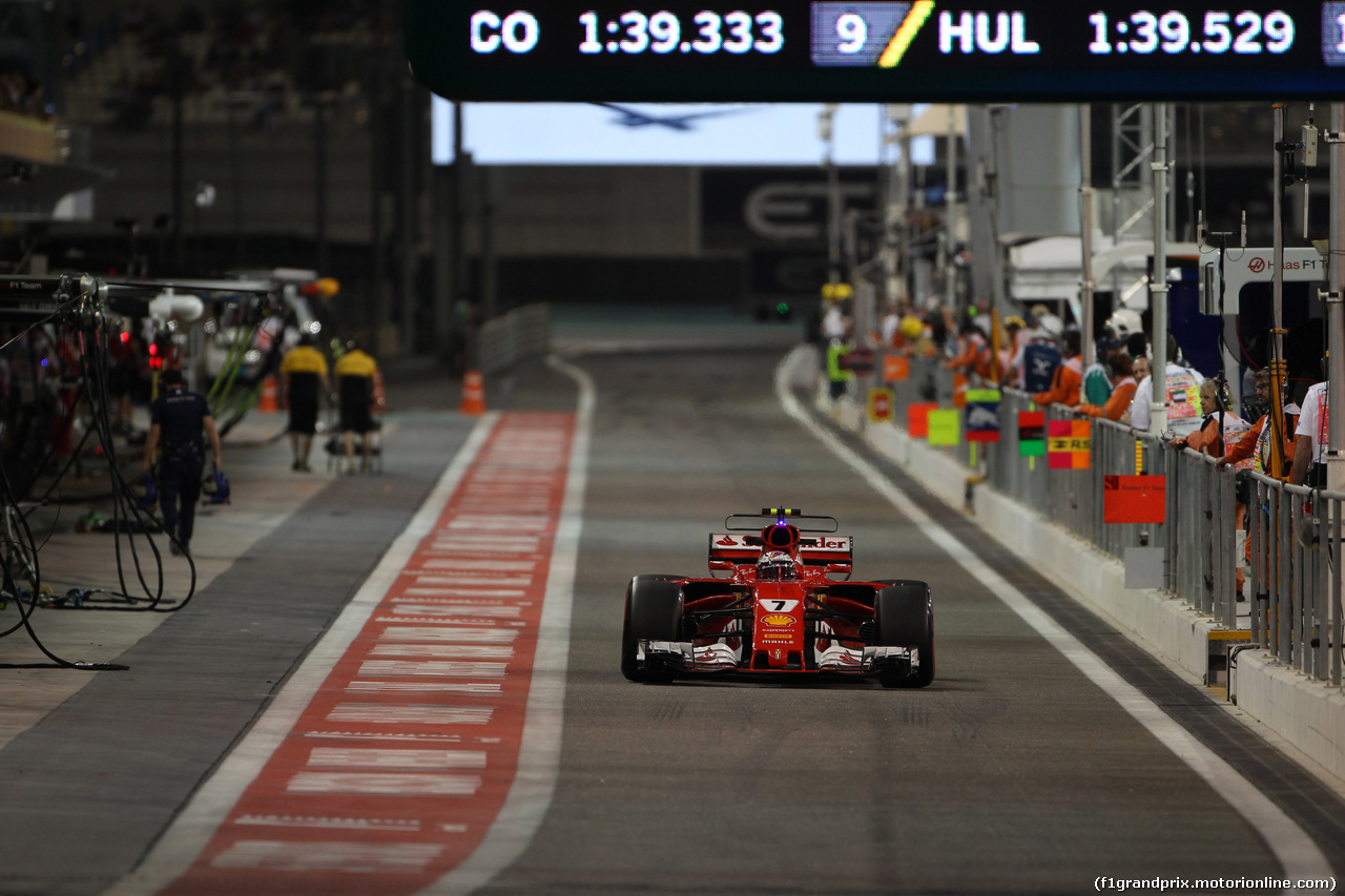 GP ABU DHABI, 24.11.2017 - Prove Libere 2, Kimi Raikkonen (FIN) Ferrari SF70H