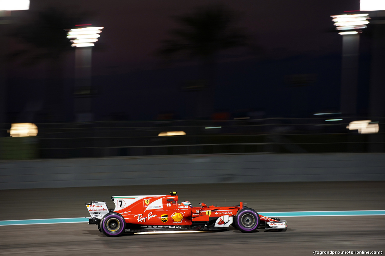 GP ABU DHABI, 24.11.2017 - Prove Libere 2, Kimi Raikkonen (FIN) Ferrari SF70H