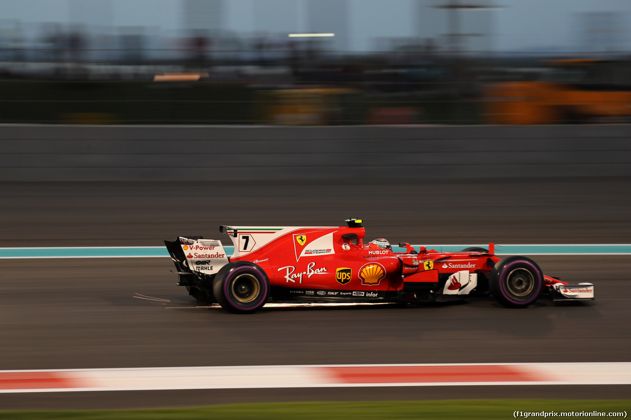 GP ABU DHABI, 24.11.2017 - Prove Libere 2, Kimi Raikkonen (FIN) Ferrari SF70H