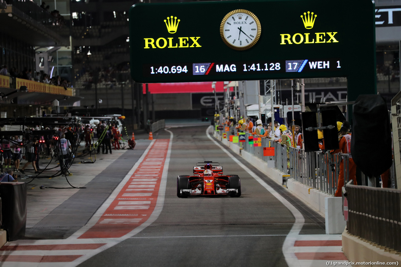 GP ABU DHABI, 24.11.2017 - Prove Libere 2, Sebastian Vettel (GER) Ferrari SF70H