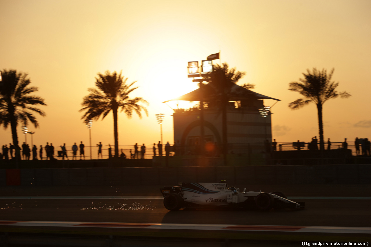 GP ABU DHABI, 24.11.2017 - Prove Libere 2, Lance Stroll (CDN) Williams FW40