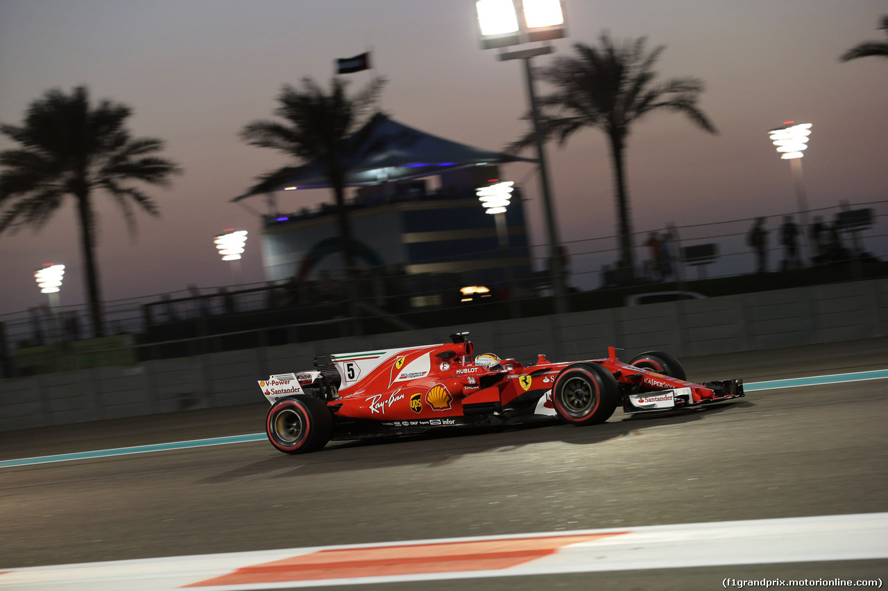 GP ABU DHABI, 24.11.2017 - Prove Libere 2, Sebastian Vettel (GER) Ferrari SF70H