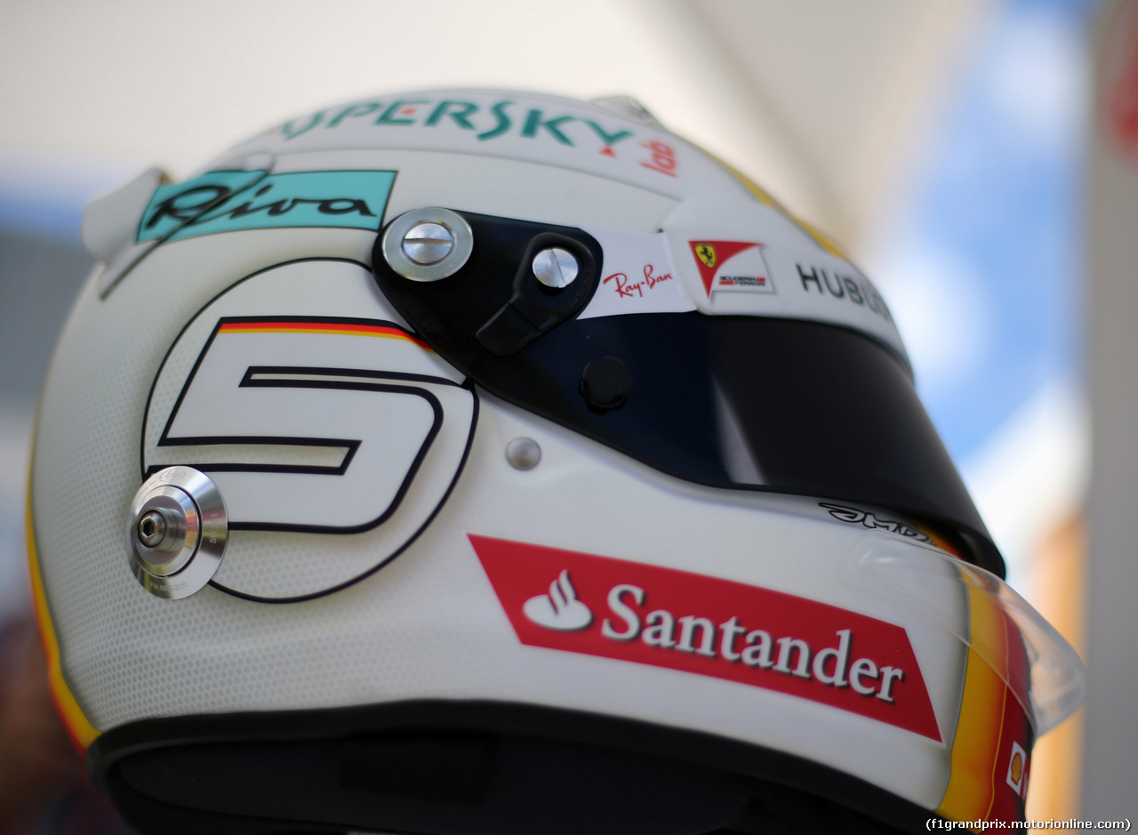 GP AUSTRALIA, 23.03.2017 - The helmet of Sebastian Vettel (GER) Ferrari SF70H