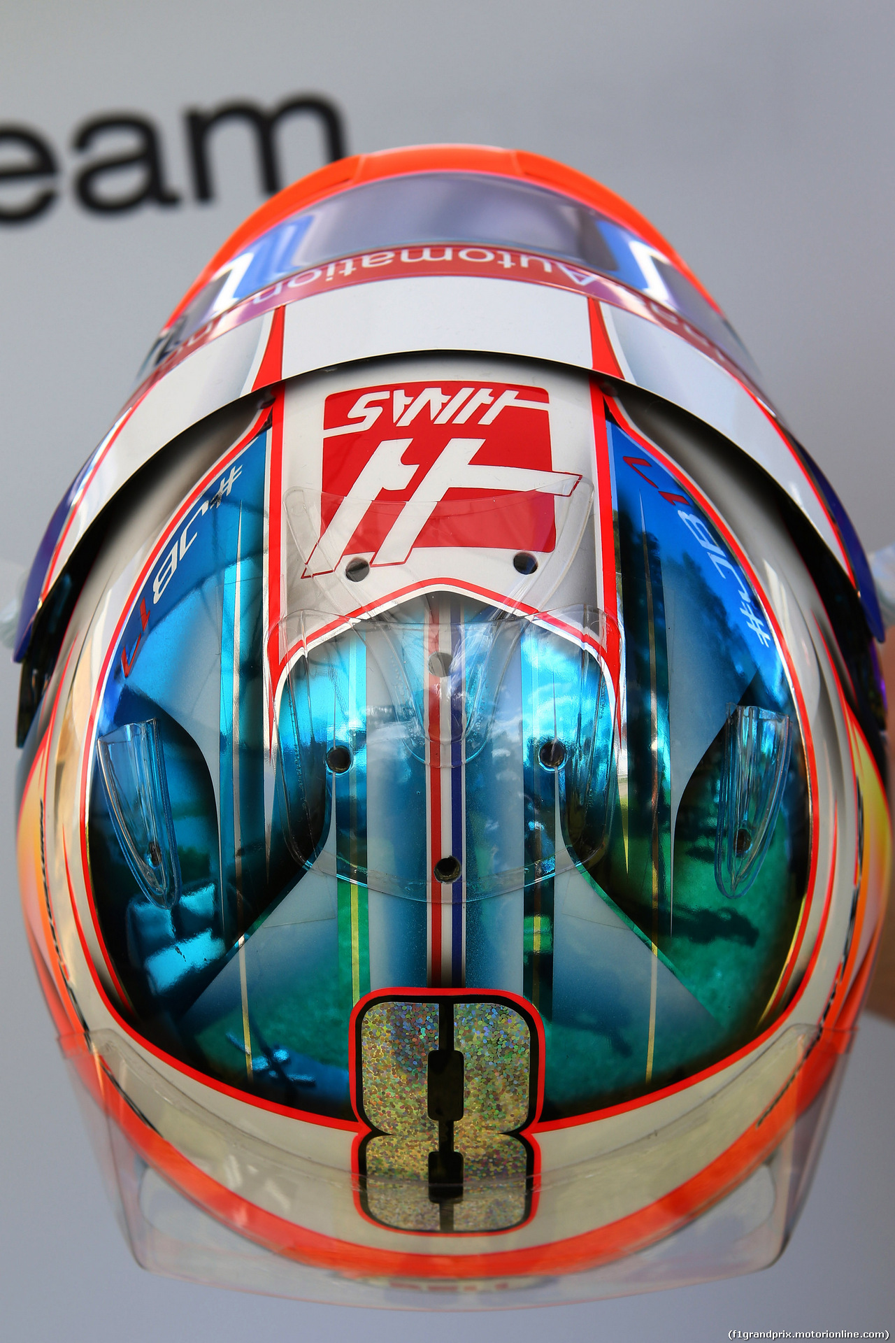 GP AUSTRALIA, 23.03.2017 - The helmet of Romain Grosjean (FRA) Haas F1 Team VF-17