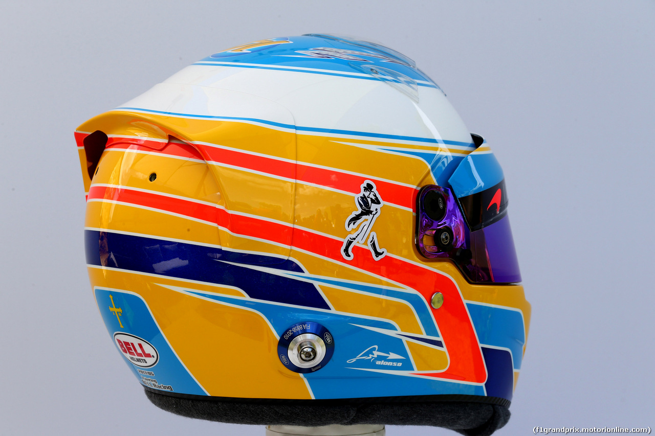 GP AUSTRALIA, 23.03.2017 - Fernando Alonso (ESP) McLaren MCL32 helmet