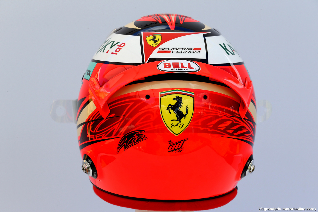 GP AUSTRALIA, 23.03.2017 - Kimi Raikkonen (FIN) Ferrari SF70H helmet