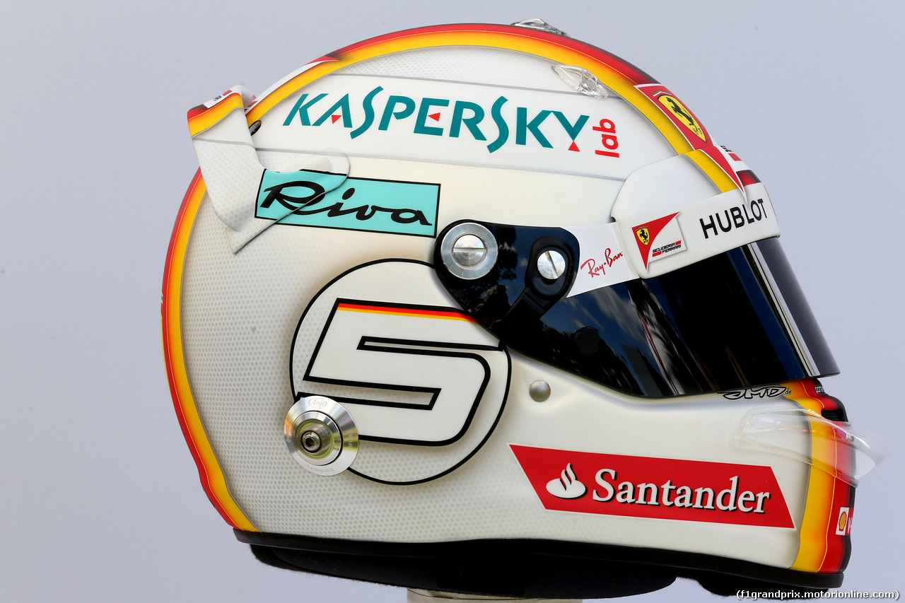 GP AUSTRALIA, 23.03.2017 - The helmet of Sebastian Vettel (GER) Ferrari SF70H