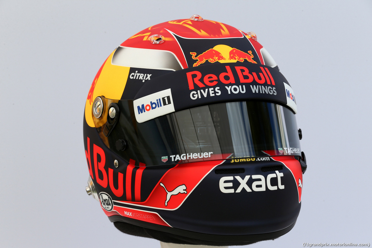 GP AUSTRALIA, 23.03.2017 - Max Verstappen (NED) Red Bull Racing RB13 helmet