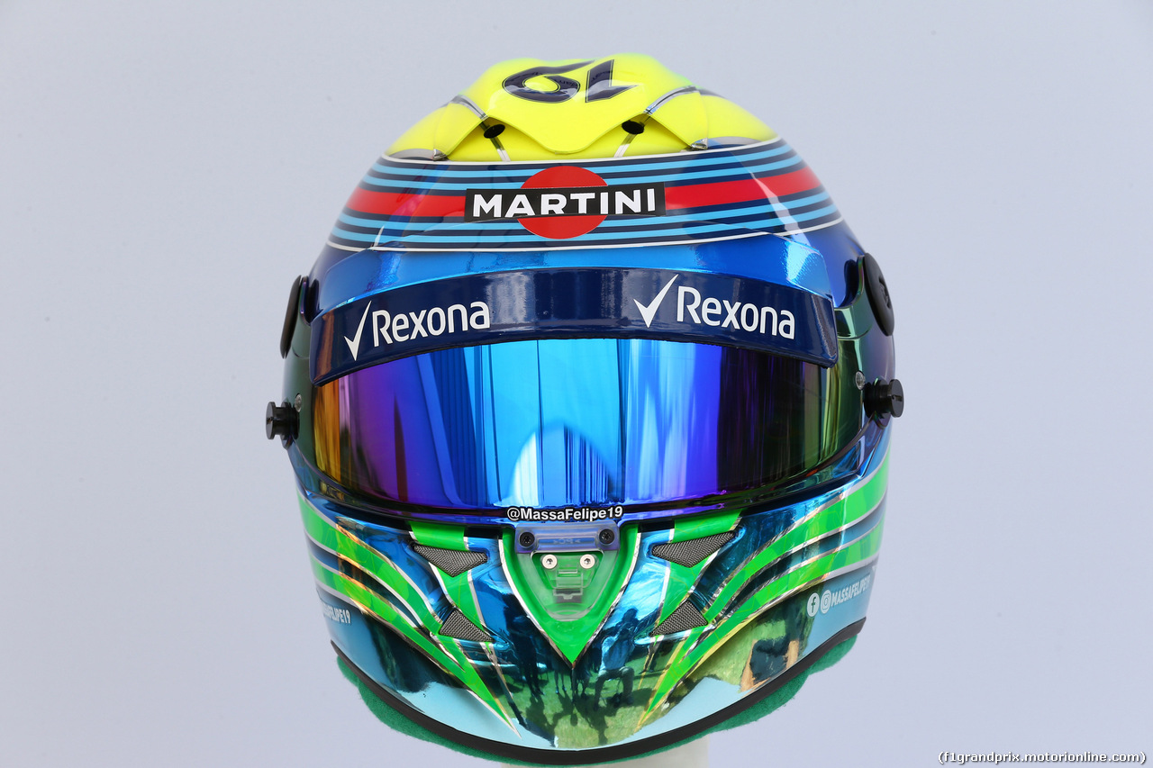 GP AUSTRALIA, 23.03.2017 - Felipe Massa (BRA) Williams FW40 helmet