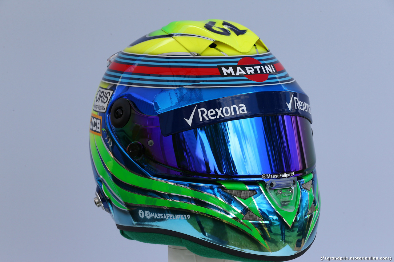 GP AUSTRALIA, 23.03.2017 - Felipe Massa (BRA) Williams FW40 helmet