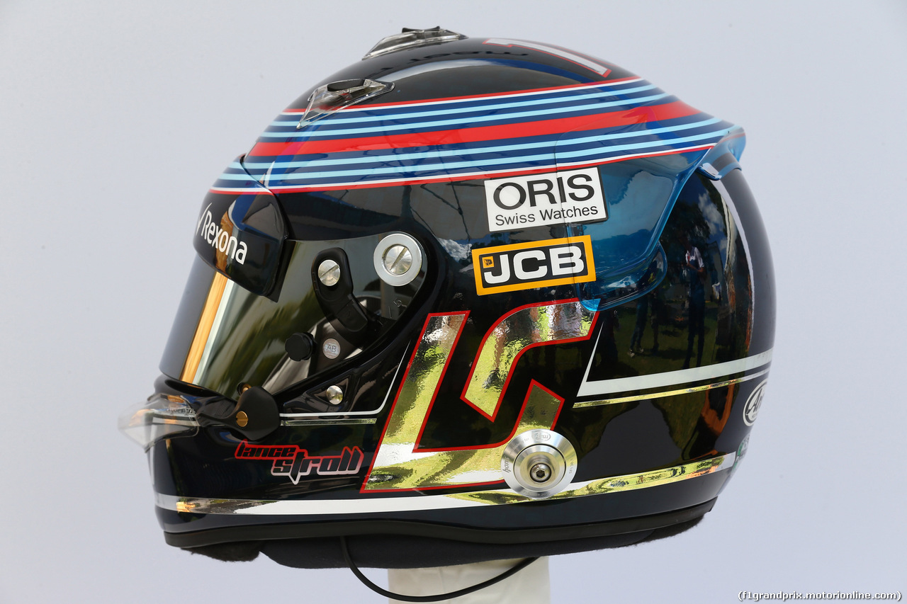 GP AUSTRALIA, 23.03.2017 - Lance Stroll (CDN) Williams FW40 helmet