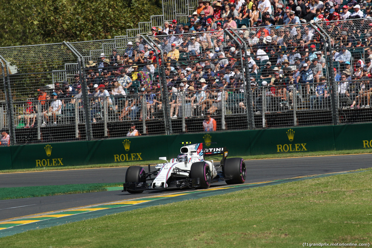 GP AUSTRALIA, 25.03.2017 - Prove Libere 3, Lance Stroll (CDN) Williams FW40