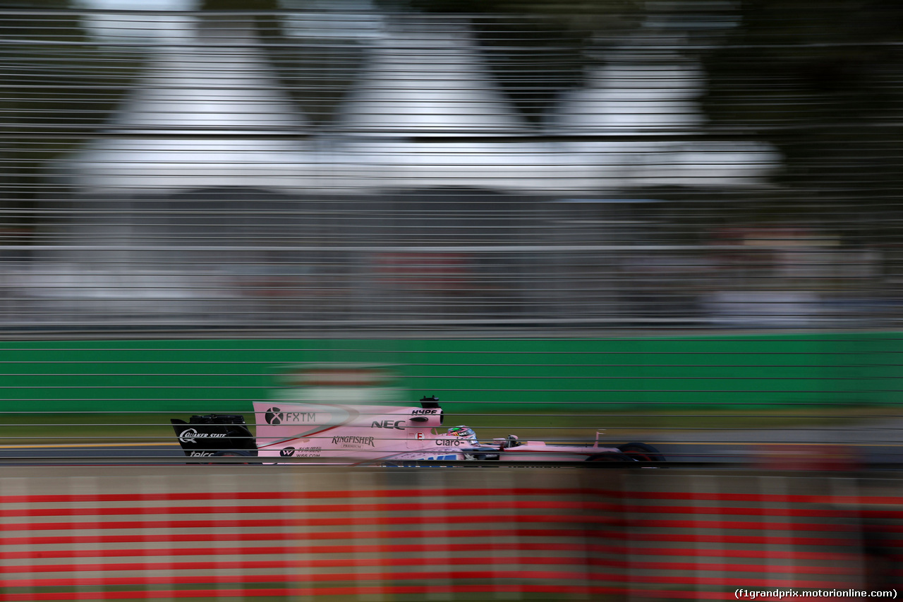 GP AUSTRALIA, 25.03.2017 - Prove Libere 3, Sergio Perez (MEX) Sahara Force India F1 VJM010