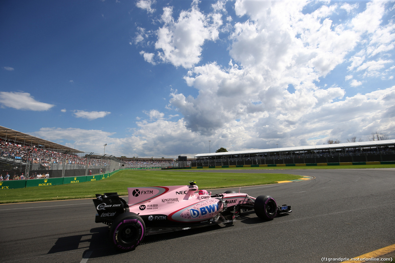 GP AUSTRALIA, 25.03.2017 - Prove Libere 3, Esteban Ocon (FRA) Sahara Force India F1 VJM10