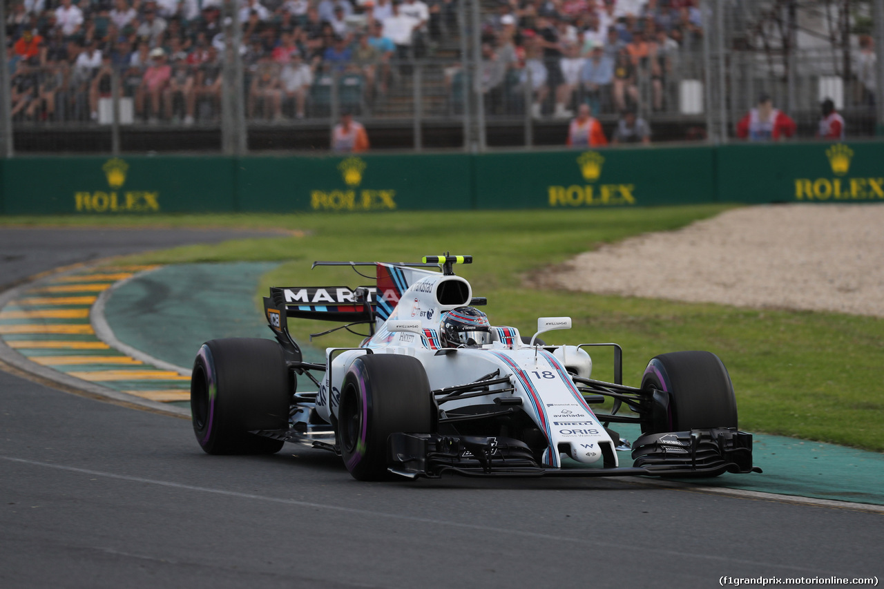 GP AUSTRALIA, 25.03.2017 - Qualifiche, Lance Stroll (CDN) Williams FW40