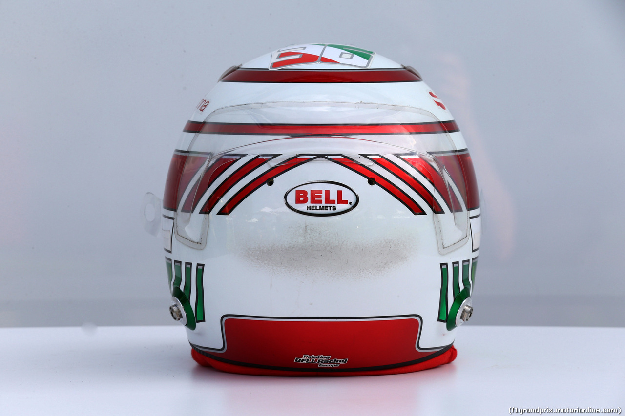 GP AUSTRALIA, 25.03.2017 - Qualifiche, The helmet of Antonio Giovinazzi (ITA) Sauber C36