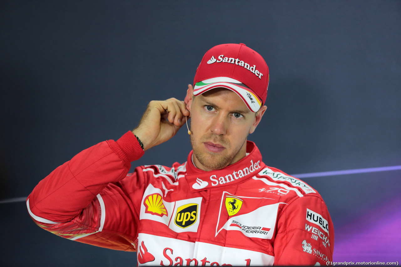 GP AUSTRALIA, 25.03.2017 - Qualifiche, Conferenza Stampa, Sebastian Vettel (GER) Ferrari SF70H