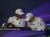 GP AUSTRALIA, 25.03.2017 - Qualifiche, Conferenza Stampa,  Lewis Hamilton (GBR) Mercedes AMG F1 W08 e Valtteri Bottas (FIN) Mercedes AMG F1 W08