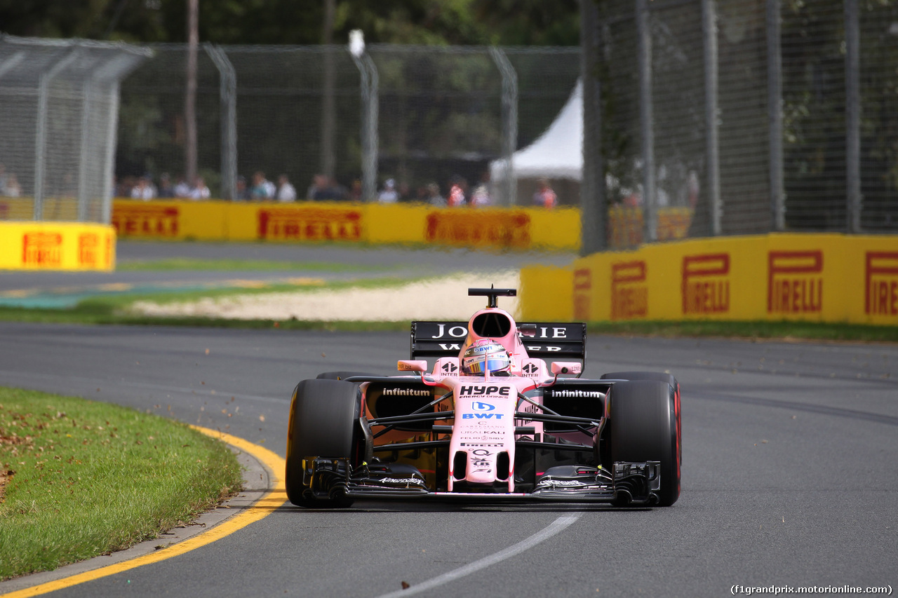 GP AUSTRALIA, 24.03.2017 - Prove Libere 1, Sergio Perez (MEX) Sahara Force India F1 VJM010