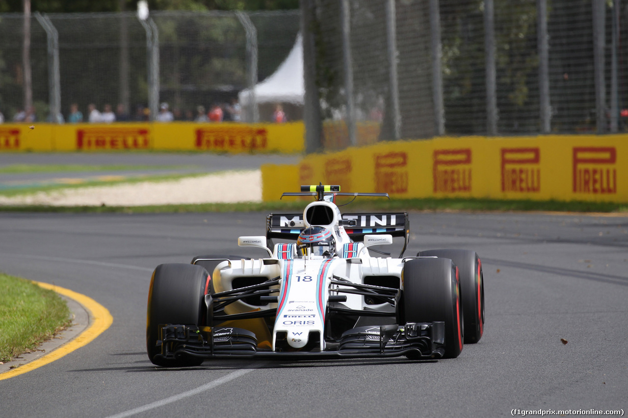 GP AUSTRALIA, 24.03.2017 - Prove Libere 1, Lance Stroll (CDN) Williams FW40