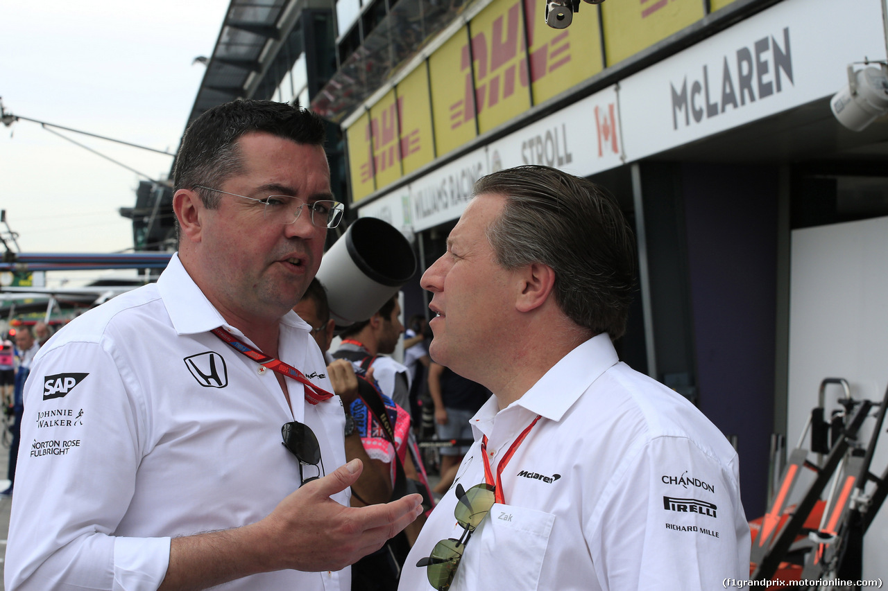 GP AUSTRALIA, 24.03.2017 - Prove Libere 1, Eric Boullier (FRA) McLaren Racing Director andn Zak Brown (USA) McLaren Executive Director