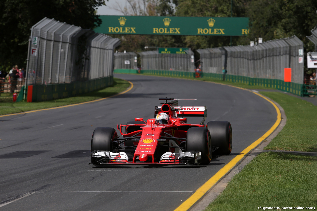GP AUSTRALIA, 24.03.2017 - Prove Libere 1, Sebastian Vettel (GER) Ferrari SF70H