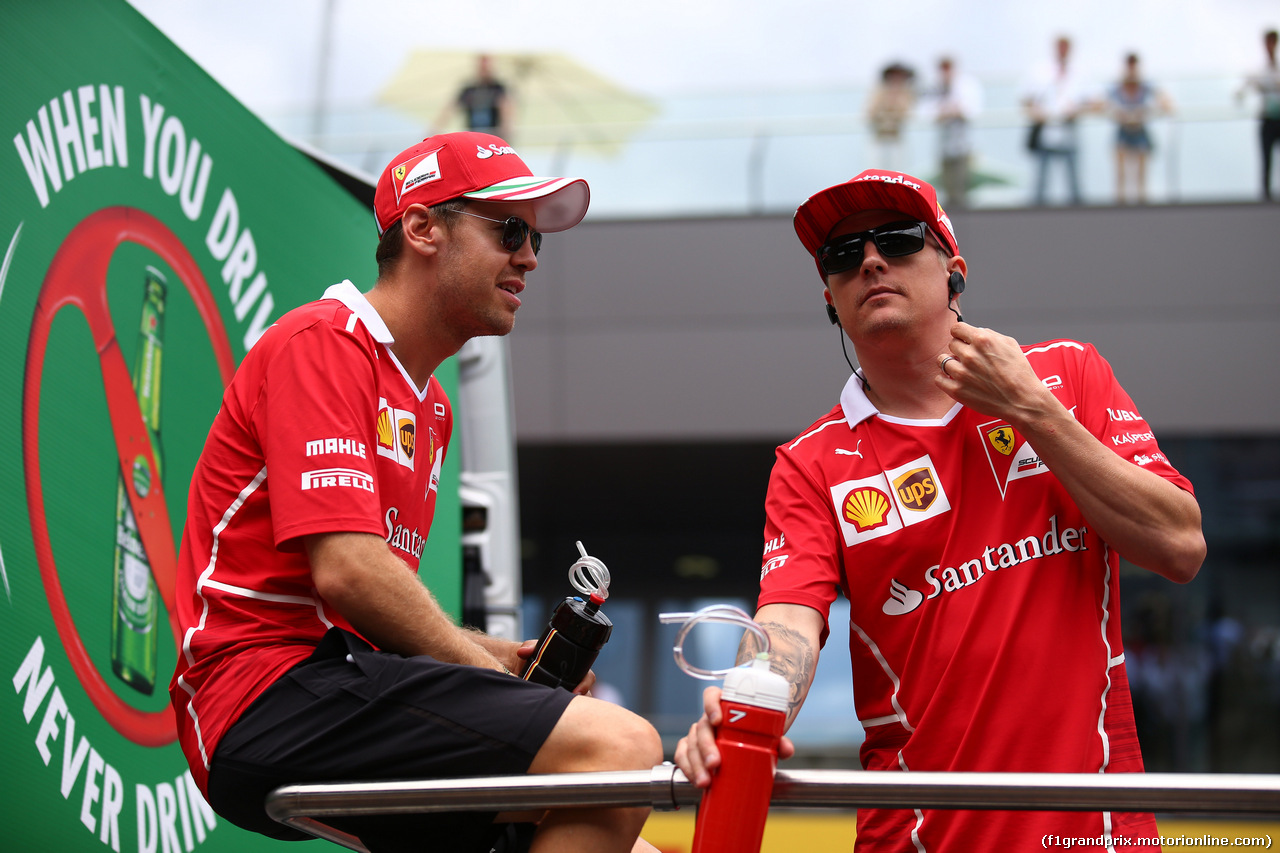 GP AUSTRIA, 09.07.2017- Sebastian Vettel (GER) Ferrari SF70H e Kimi Raikkonen (FIN) Ferrari SF70H