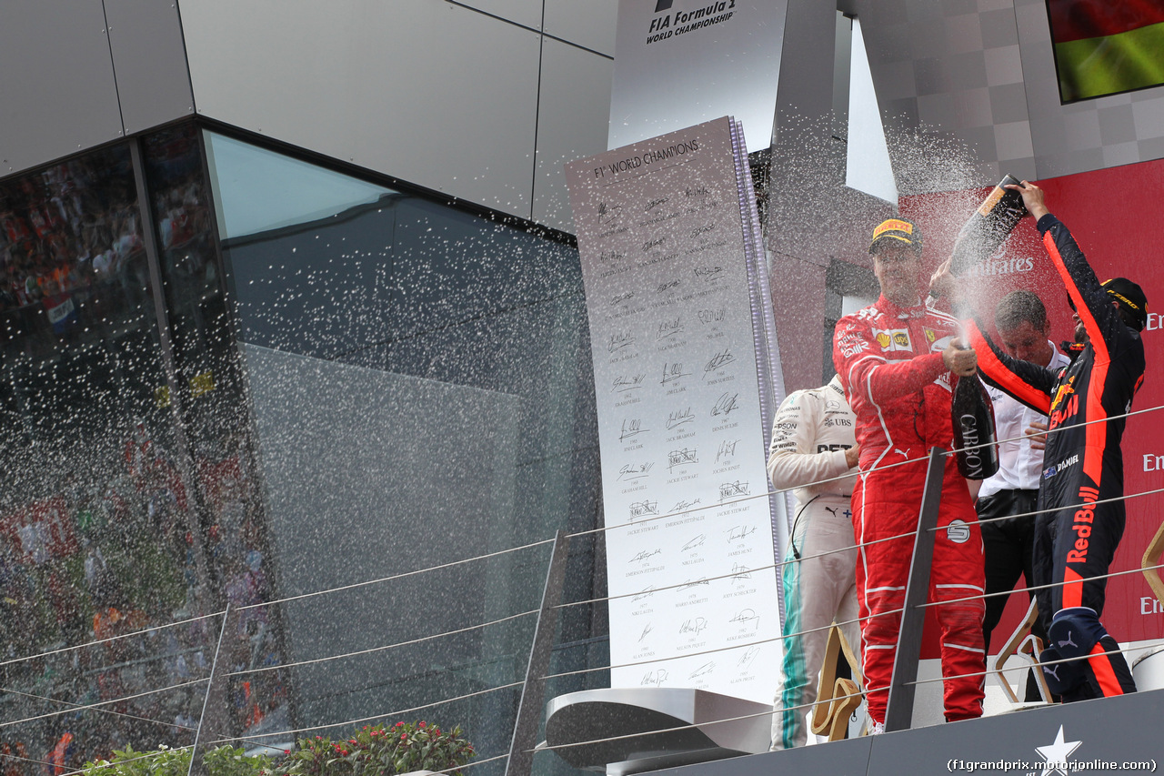 GP AUSTRIA, 09.07.2017- podium,  2nd Sebastian Vettel (GER) Ferrari SF70H