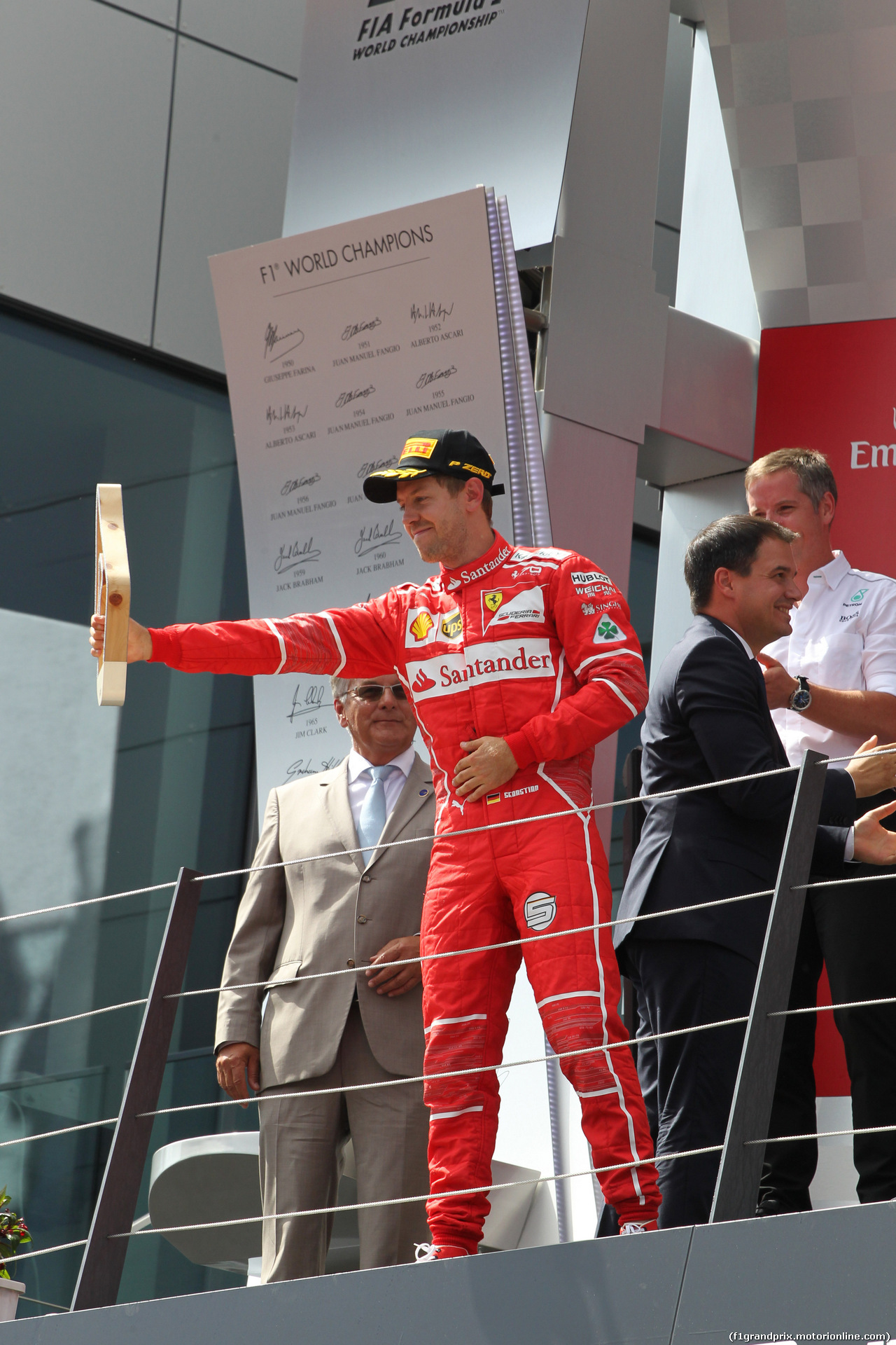 GP AUSTRIA, 09.07.2017- Podium, 2nd place Sebastian Vettel (GER) Ferrari SF70H