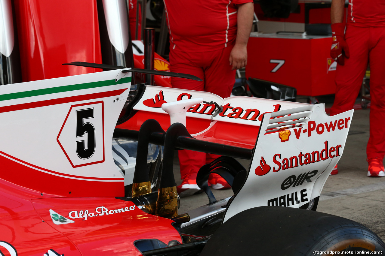 GP AUSTRIA, 06.07.2017- Ferrari SF70H Rear Wing