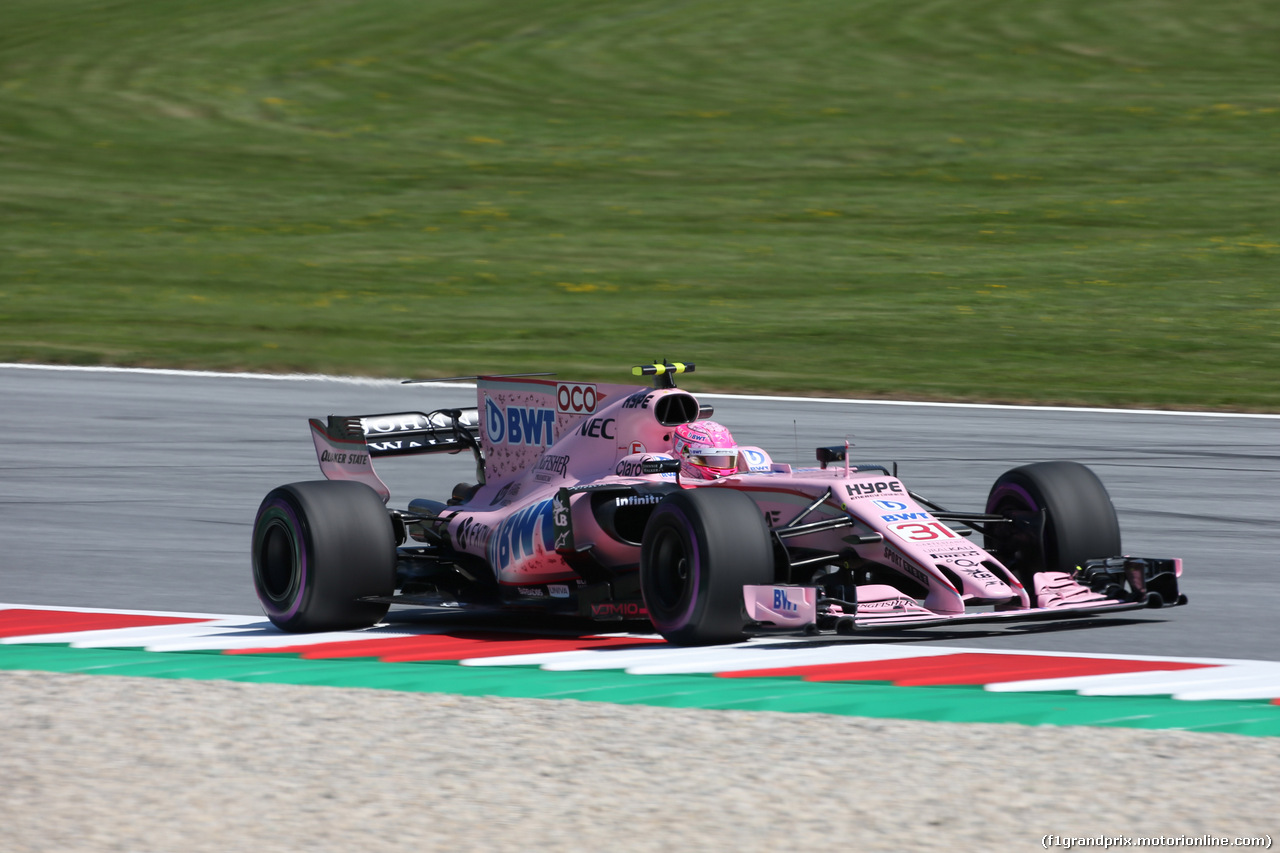 GP AUSTRIA, 07.07.2017- Prove Libere 1, Esteban Ocon (FRA) Sahara Force India F1 VJM10