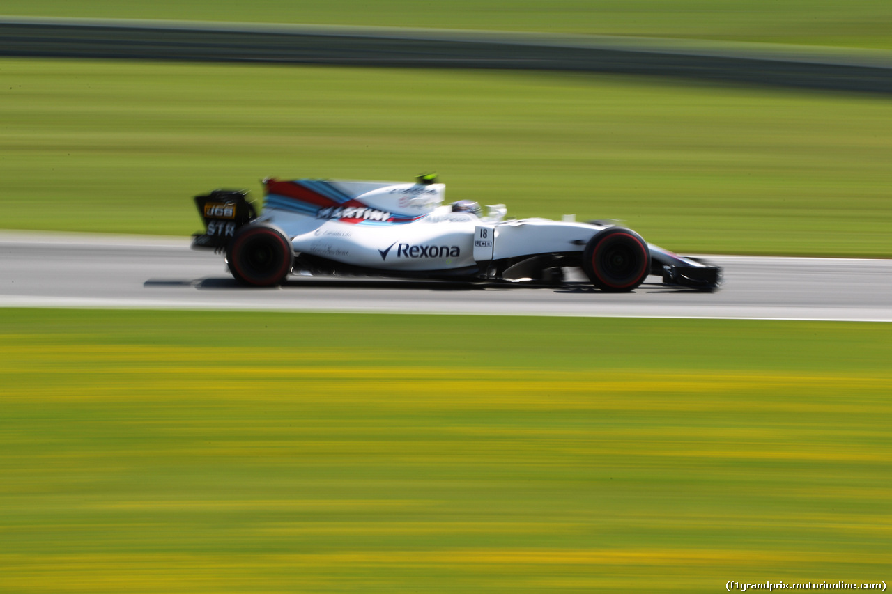 GP AUSTRIA, 07.07.2017- Prove Libere 1, Lance Stroll (CDN) Williams FW40