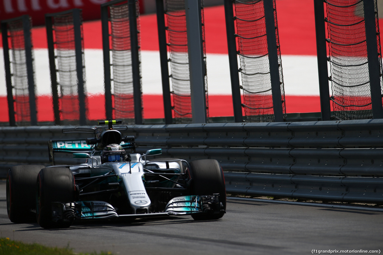 GP AUSTRIA, 07.07.2017- Prove Libere 1, Valtteri Bottas (FIN) Mercedes AMG F1 W08