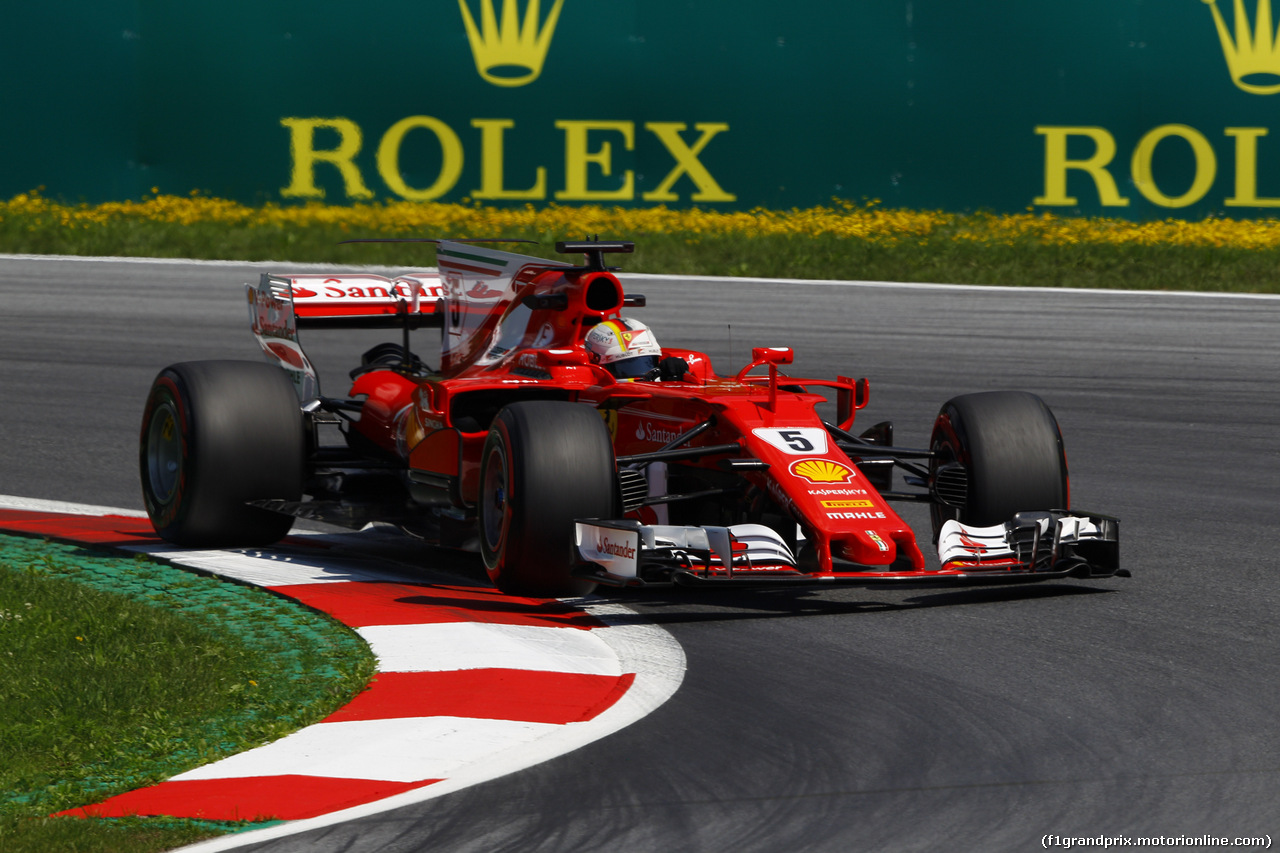 GP AUSTRIA, 07.07.2017- Prove Libere 1, Sebastian Vettel (GER) Ferrari SF70H