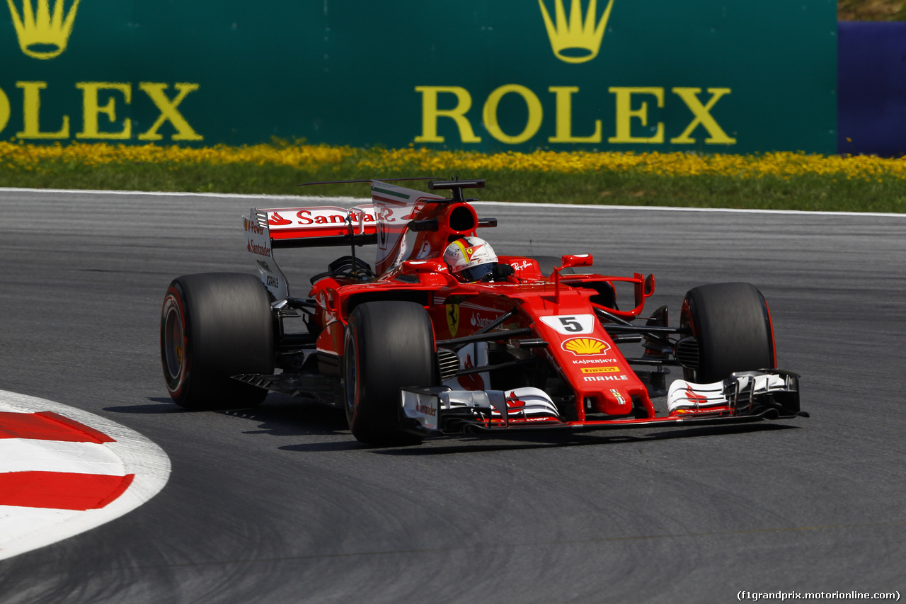 GP AUSTRIA, 07.07.2017- Prove Libere 1, Sebastian Vettel (GER) Ferrari SF70H