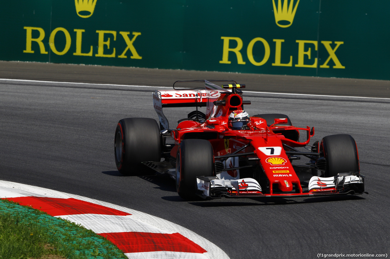 GP AUSTRIA, 07.07.2017- Prove Libere 1, Kimi Raikkonen (FIN) Ferrari SF70H