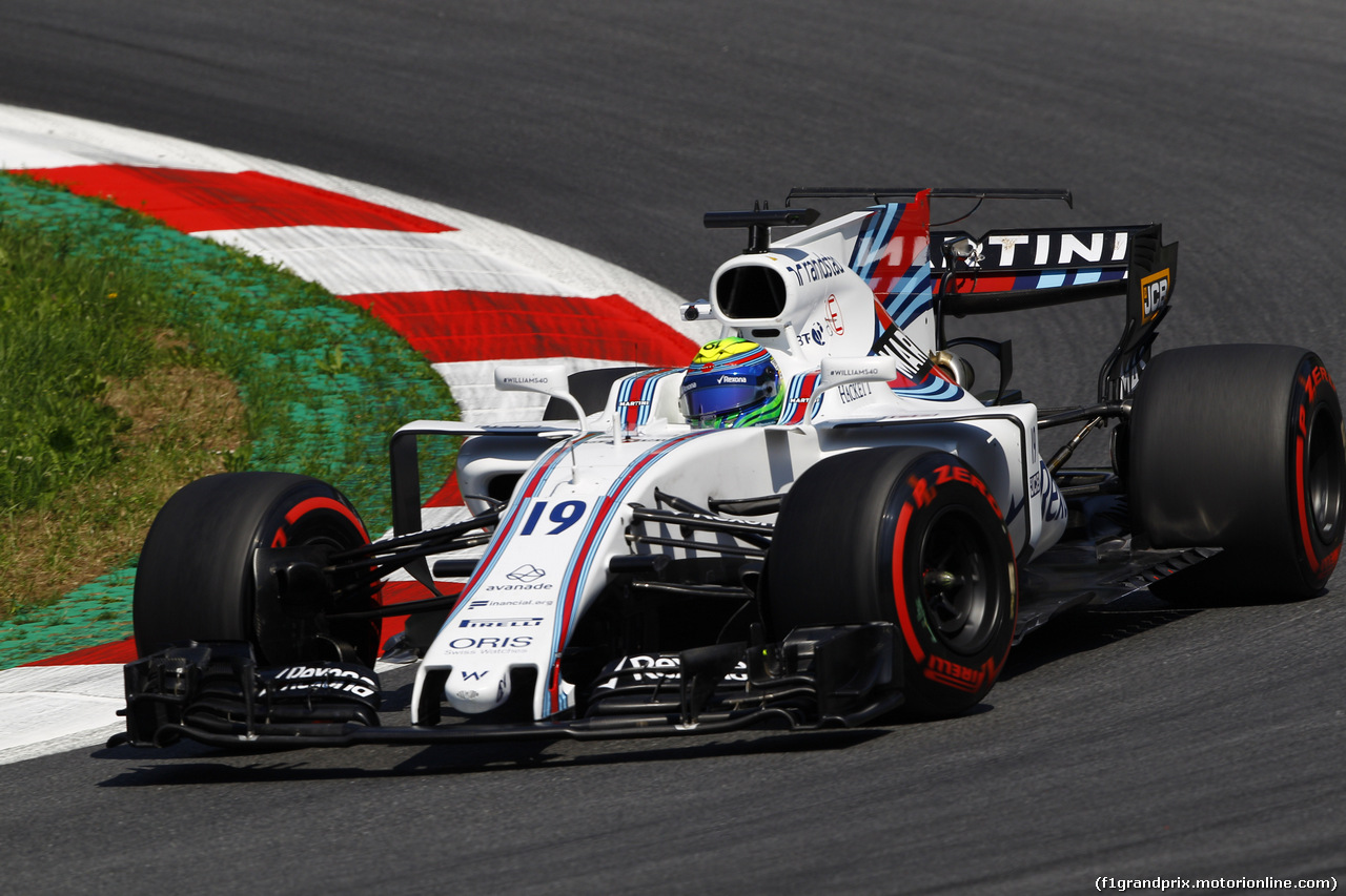GP AUSTRIA, 07.07.2017- Prove Libere 1, Felipe Massa (BRA) Williams F1 Team FW40