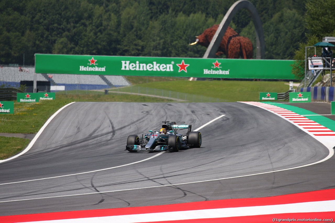 GP AUSTRIA, 07.07.2017- Prove Libere 1, Lewis Hamilton (GBR) Mercedes AMG F1 W08