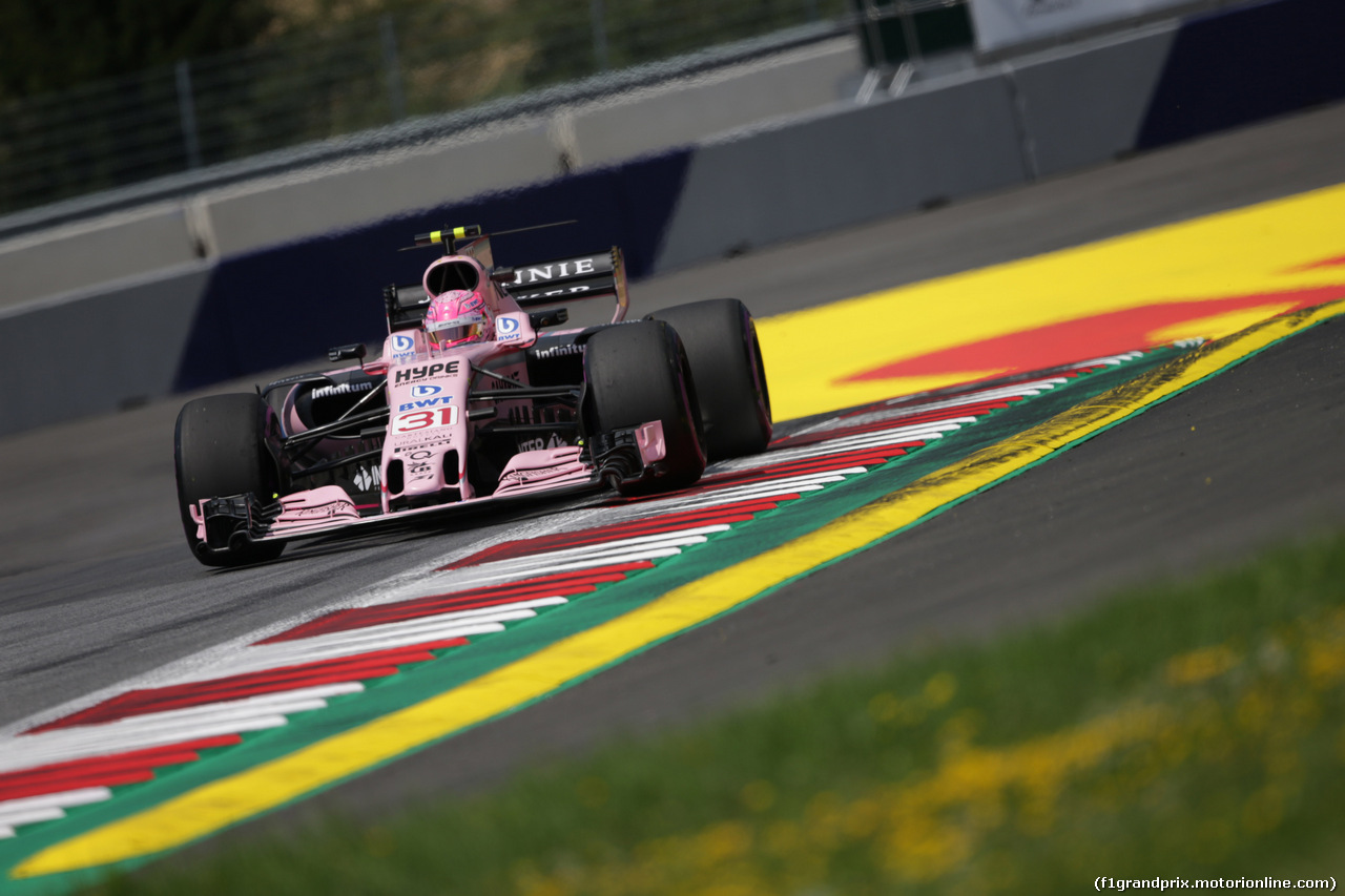 GP AUSTRIA, 07.07.2017- Prove Libere 1, Esteban Ocon (FRA) Sahara Force India F1 VJM10