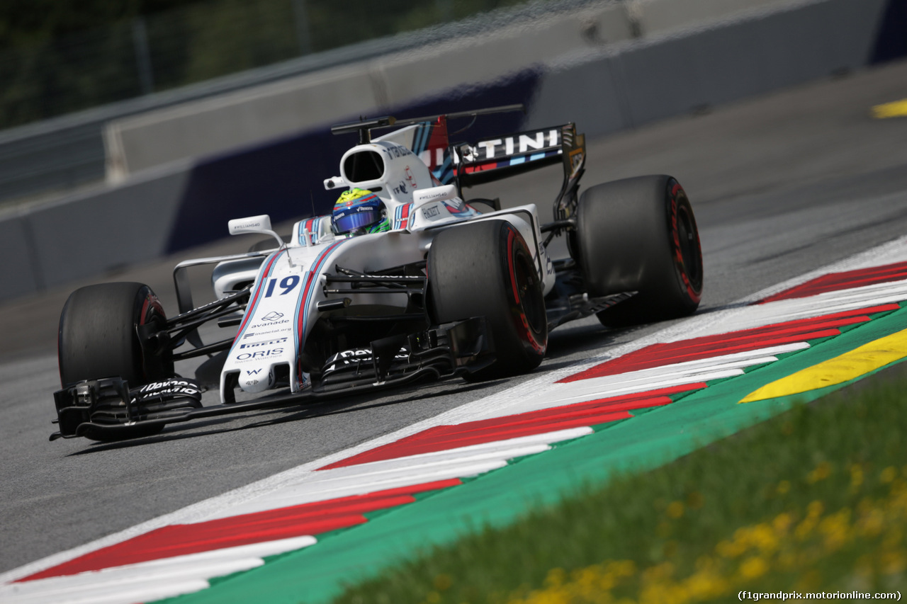 GP AUSTRIA, 07.07.2017- Prove Libere 1, Felipe Massa (BRA) Williams F1 Team FW40