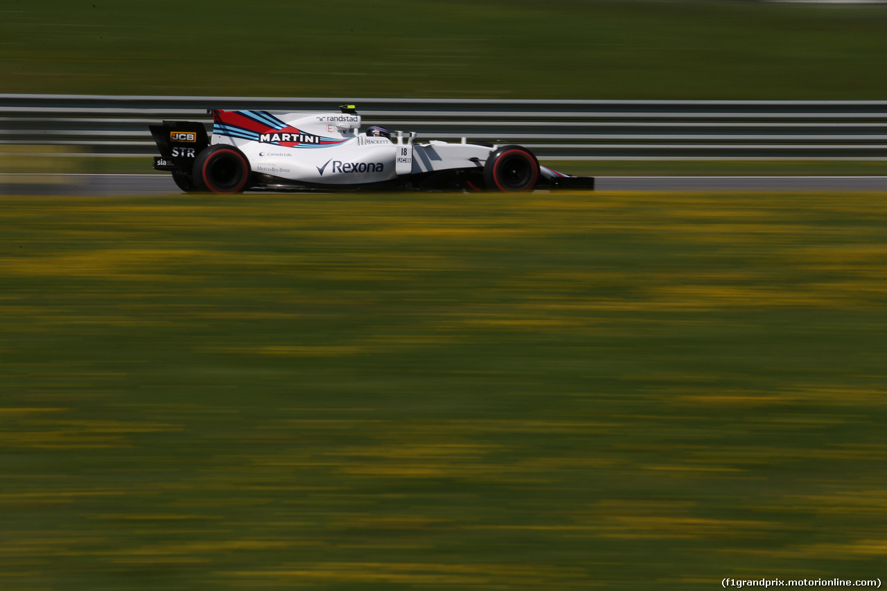 GP AUSTRIA, 07.07.2017- Prove Libere 1, Lance Stroll (CDN) Williams FW40