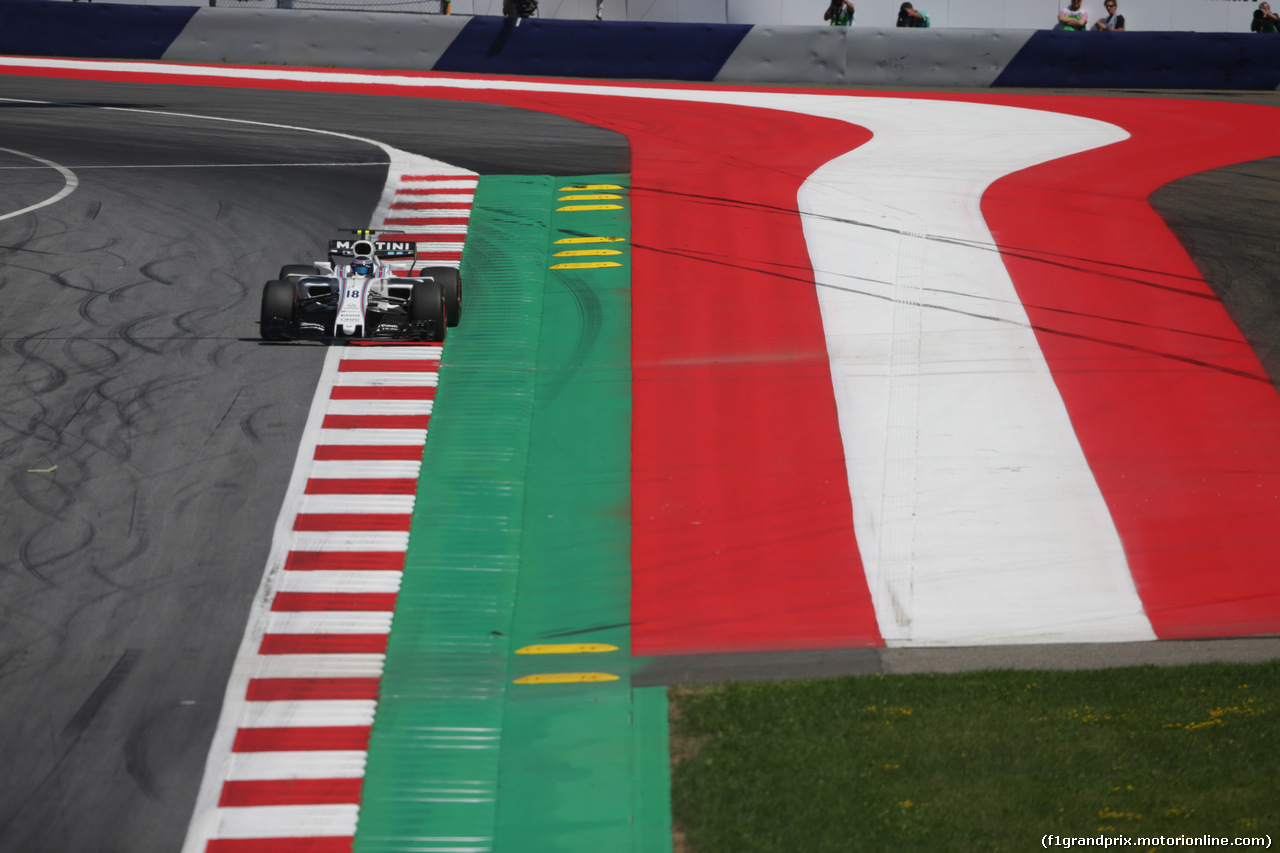 GP AUSTRIA, 07.07.2017- Prove Libere 1, Lance Stroll (CDN) Williams FW40