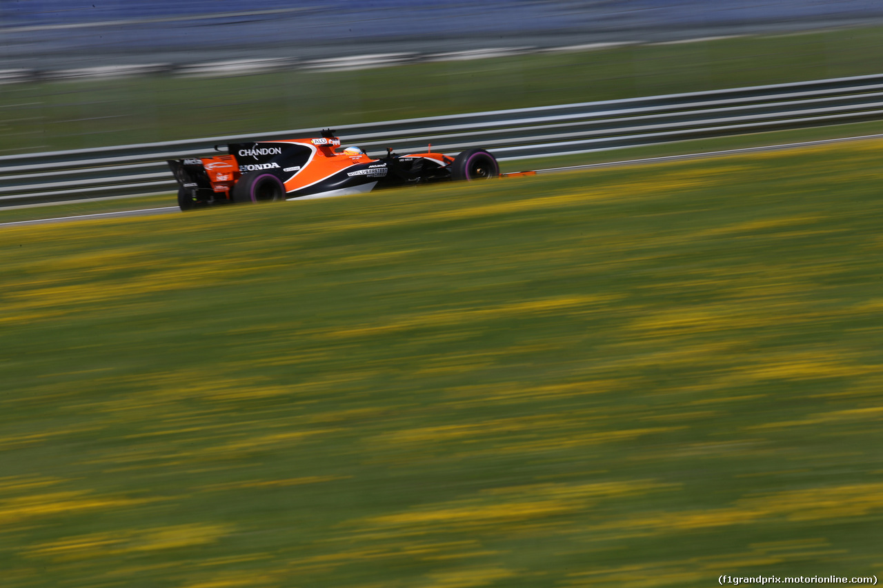 GP AUSTRIA, 07.07.2017- Prove Libere 1, Fernando Alonso (ESP) McLaren Honda MCL32