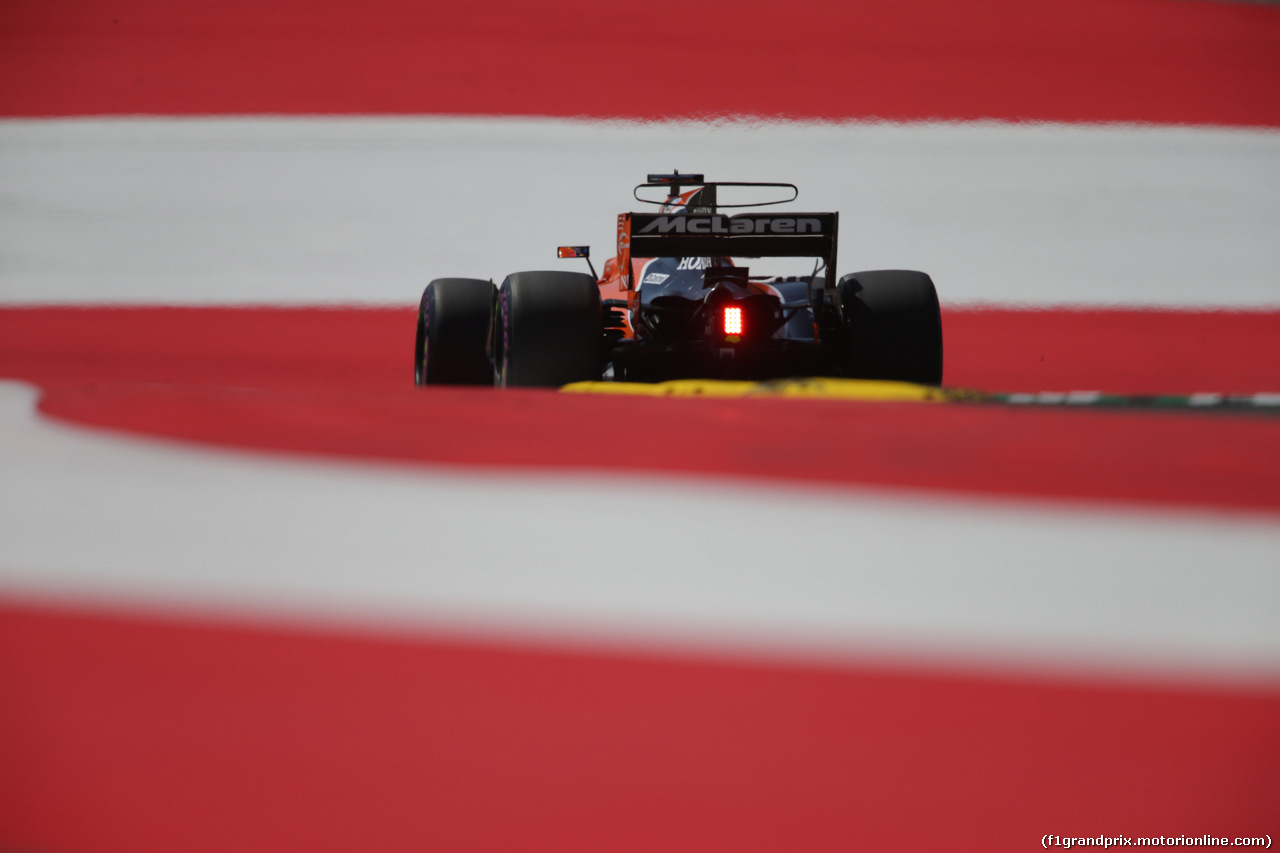 GP AUSTRIA, 07.07.2017- Prove Libere 1, Fernando Alonso (ESP) McLaren Honda MCL32