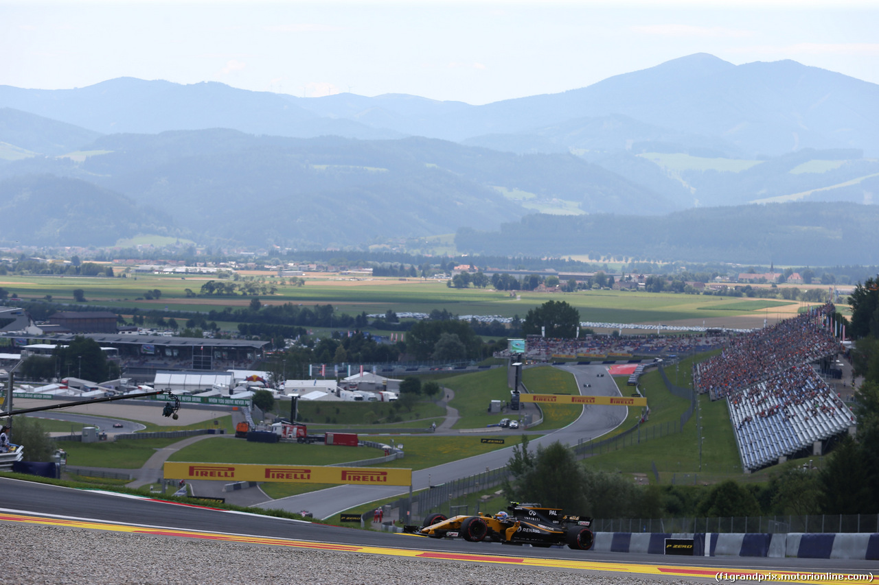 GP AUSTRIA, 07.07.2017- Prove Libere 1, Jolyon Palmer (GBR) Renault Sport F1 Team RS17