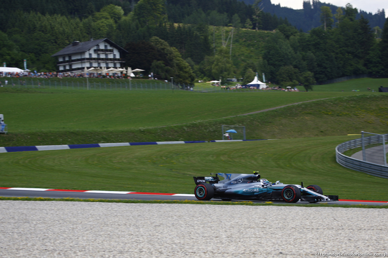 GP AUSTRIA, 07.07.2017- Prove Libere 2, Valtteri Bottas (FIN) Mercedes AMG F1 W08